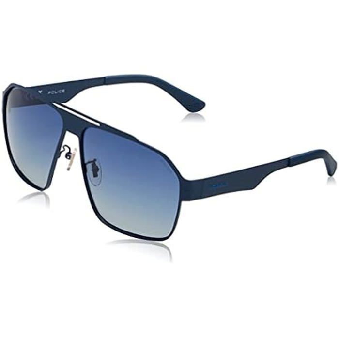 Sunglasses - POLICE SPLL08 - Matte Full Blue - Geometric Shape - Size 140-13-63