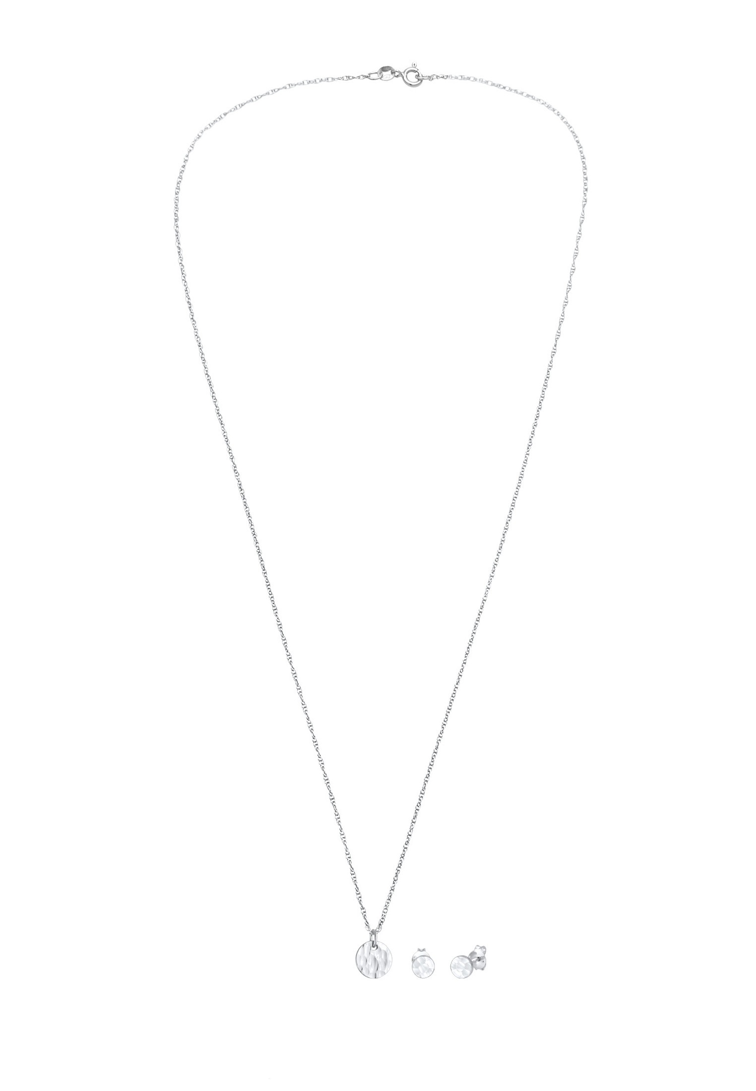 Elli Parure pour dames martelée en 925/1000 argent massif
