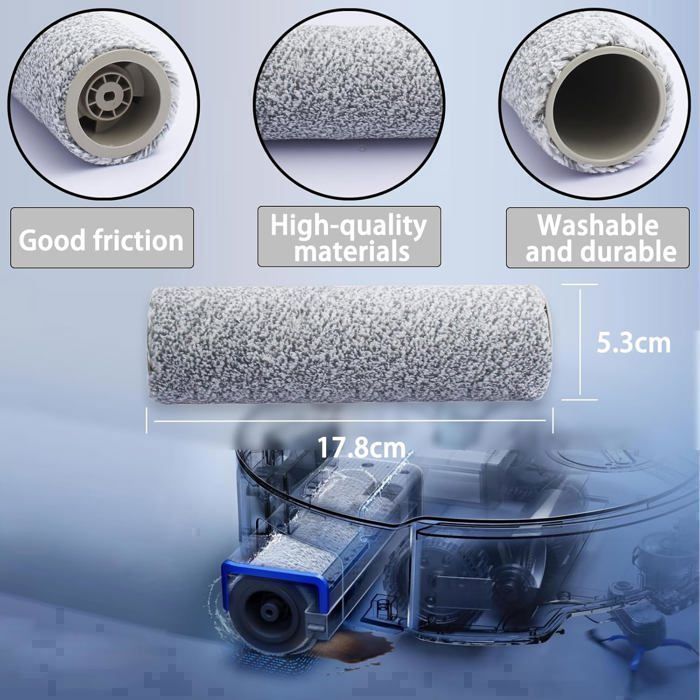 15-piece accessory set for ECOVACS DEEBOT X8 Omni/X8 Pro Omni, 1 main rubber brush, 4 filters