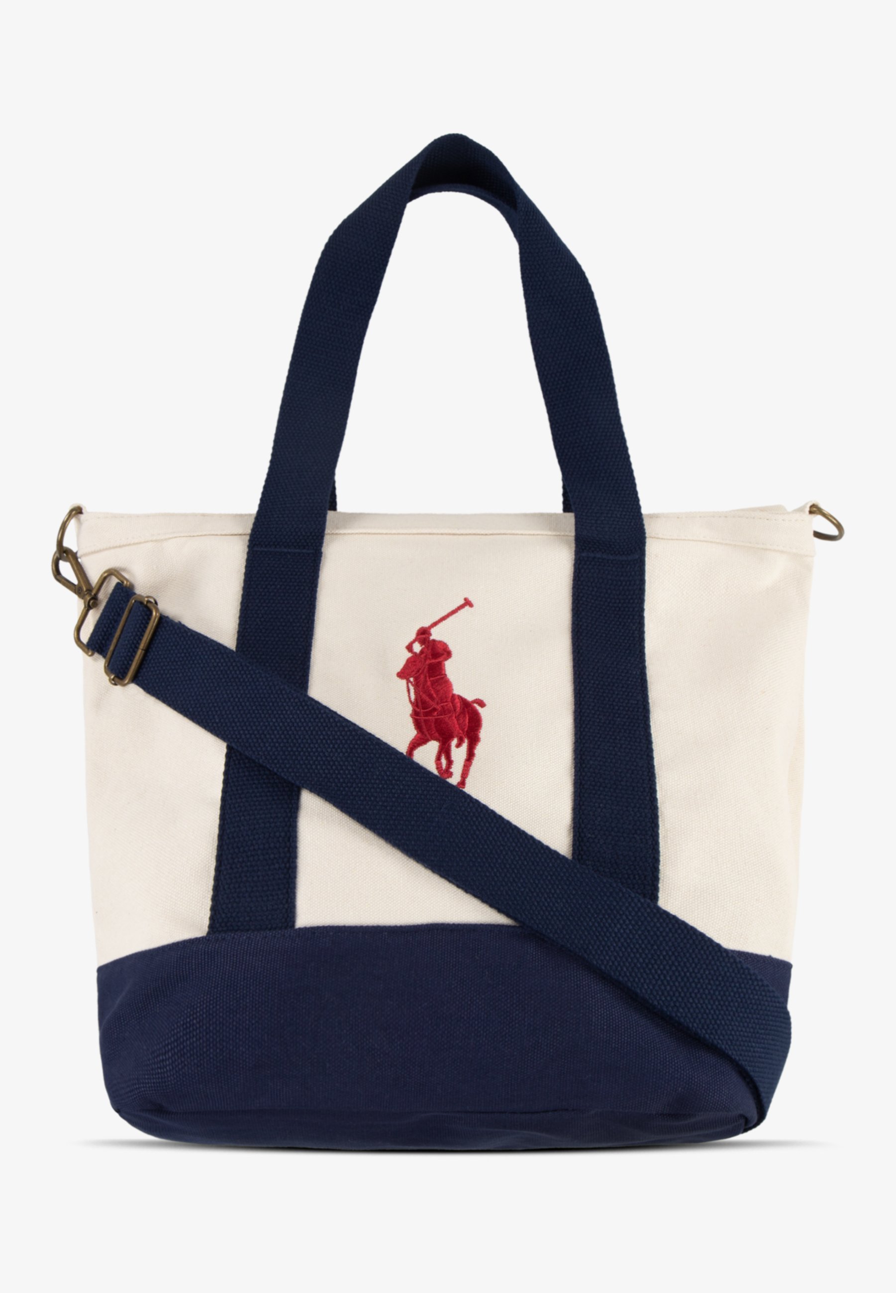 Polo Ralph Lauren PLAYER TOTE UNISEX - Tote bag - wit/newport navy