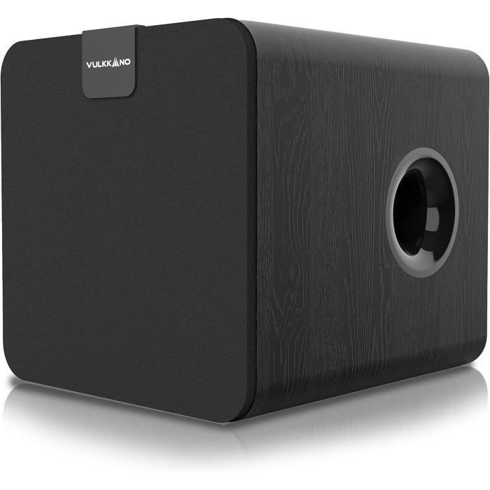 Caisson de basse actif - VULKKANO - SUB8 - 8 Pouces - 80W - Finition noire élégante