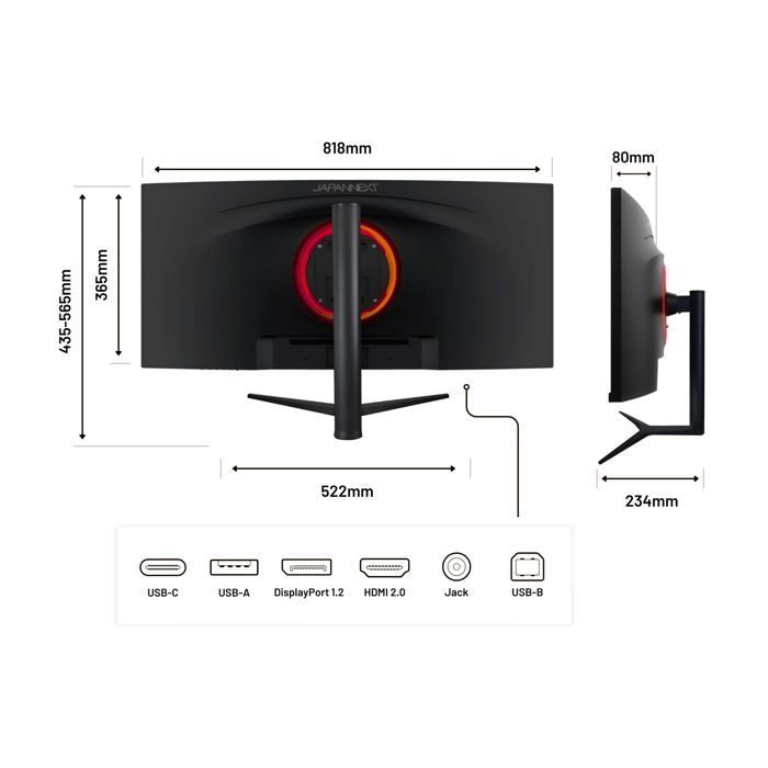 Monitor curvo para PC - JAPANNEXT - 34