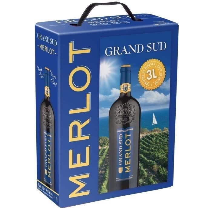 Grand Sud IGP Pays d'Oc Merlot - Vino tinto de Languedoc-Rosellón 2024