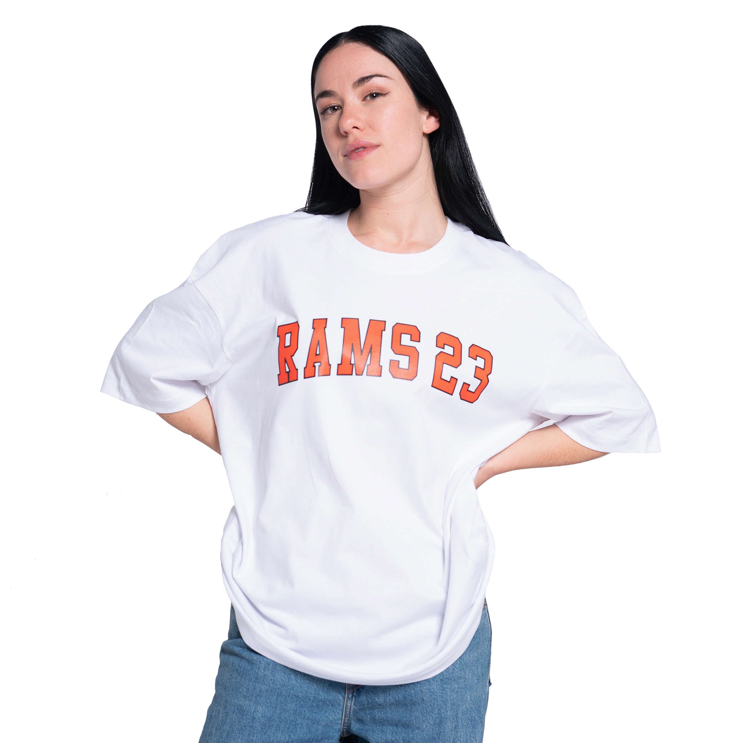  Camiseta Oversize Rams 23 University White