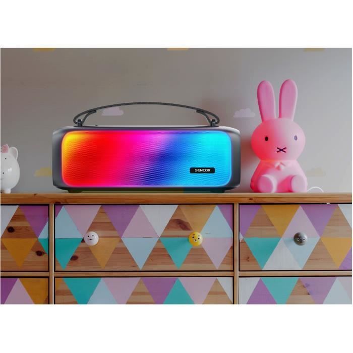 Portable Bluetooth Speaker - SENCOR - SSS 3000 Kids Light Speaker - 16W - 2 Speakers - IPX4 - Black