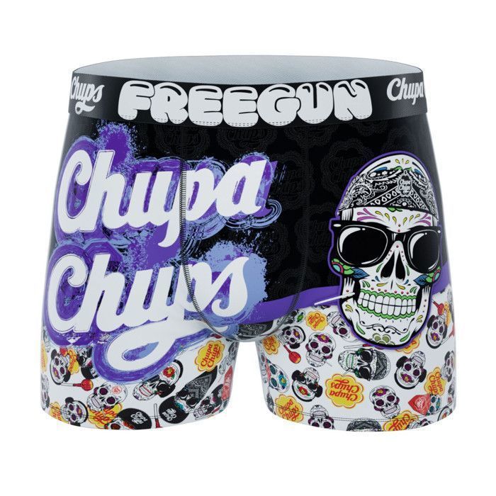Calzoncillos bóxer Freegun para niño CHUPA CHUPS, ropa interior para niño - Amarillo (Paquete de 4)