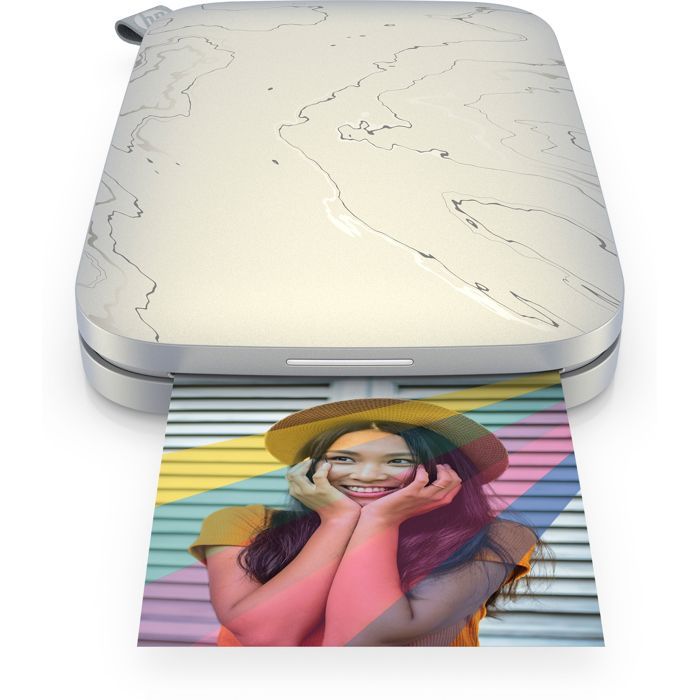 Portable photo printer - HP - SPROCKET SELECT - Zink - 2.3 x 3.4 inch sticky-back photo paper