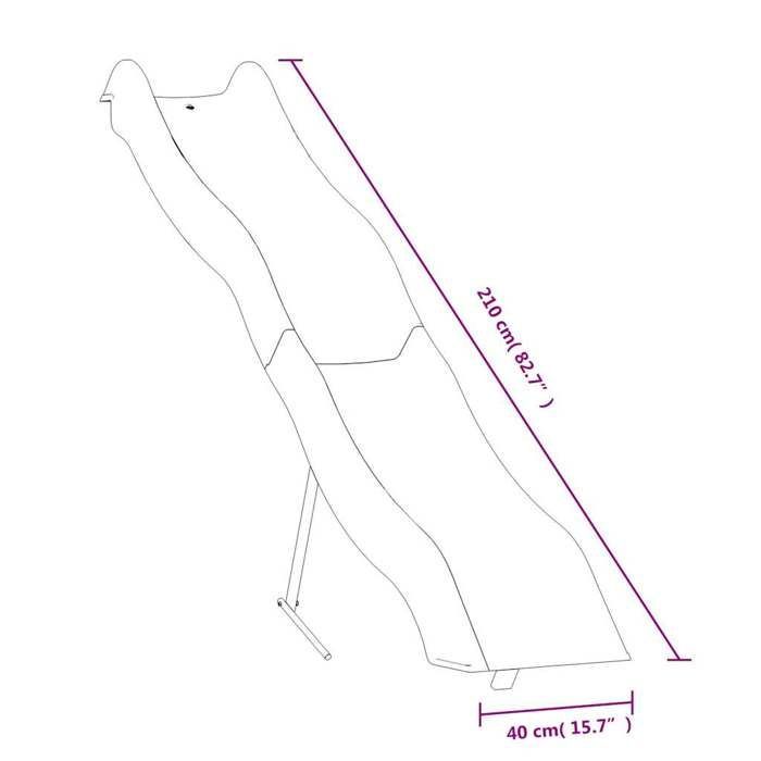 vidaXL Speelglijbaan, Buitenspeelgoed, Speeltoestel, Kinderglijbaan voor Tuin, Terras en Buitengebruik, Blauw 826599