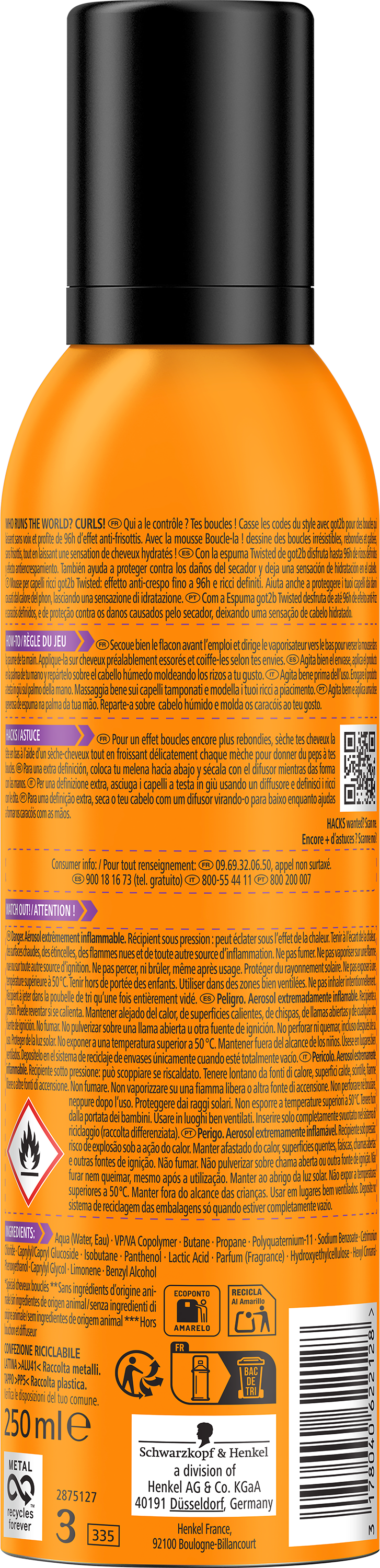 Twisted Curling Mousse za savršene lokne Proizvodi za kovrčavu kosu