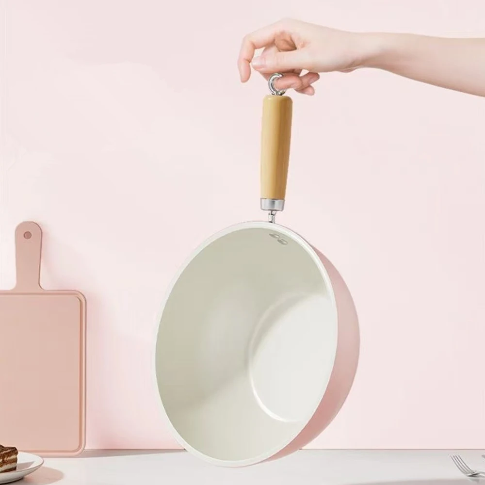 Mini poêle antiadhésive en céramique, wok, poêle à œufs, steak, crêpes, compatible avec plaques à induction, cuisinières à gaz, casseroles, ustensiles de cuisine