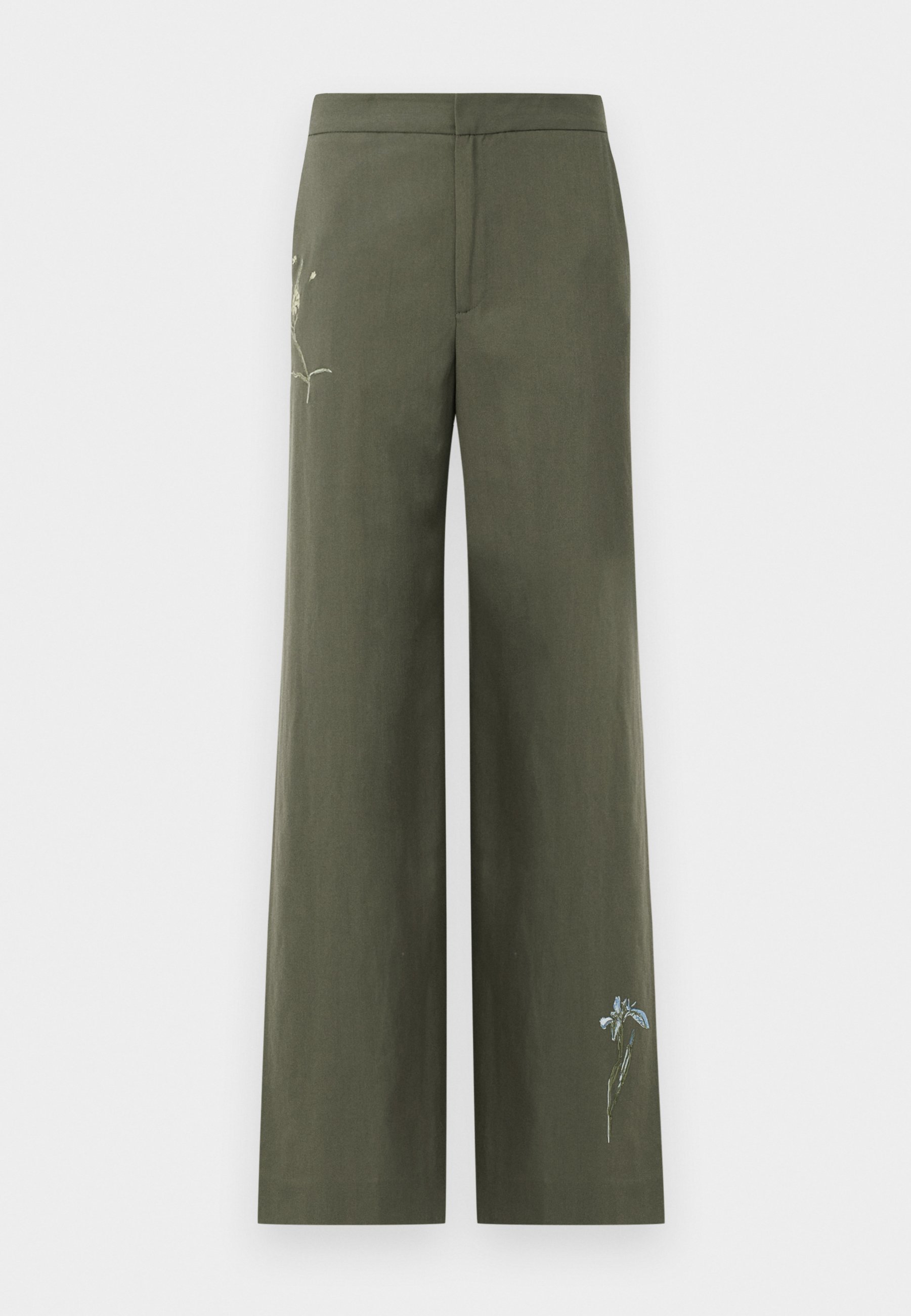 Rodebjer RODEBJER NORA EMBROIDERY - Hose - dunkles Moos