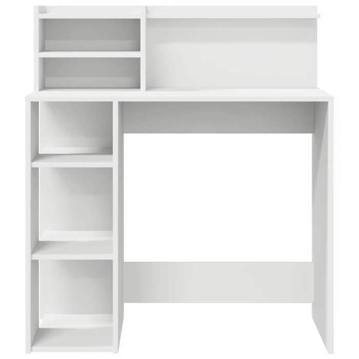 Scrivania vidaXL con contenitore e ripiano, bianca, 90 x 48 x 101,5 cm, 869522