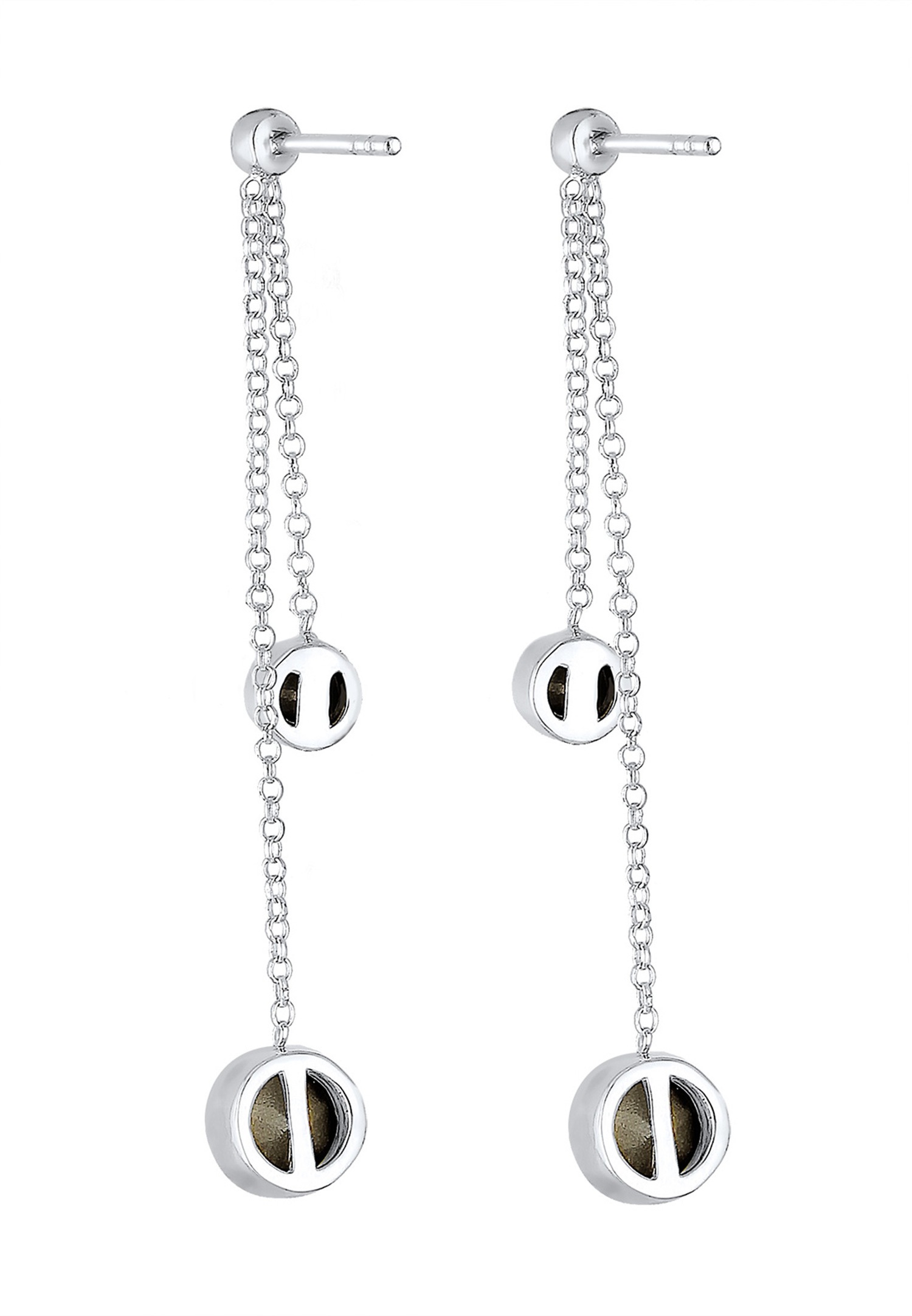 Elli Femmes pendentif d'oreilles filigrane élégant avec cristaux en argent sterling 925