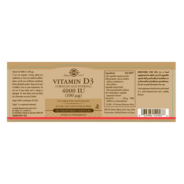 Vitamín D3| 60UD