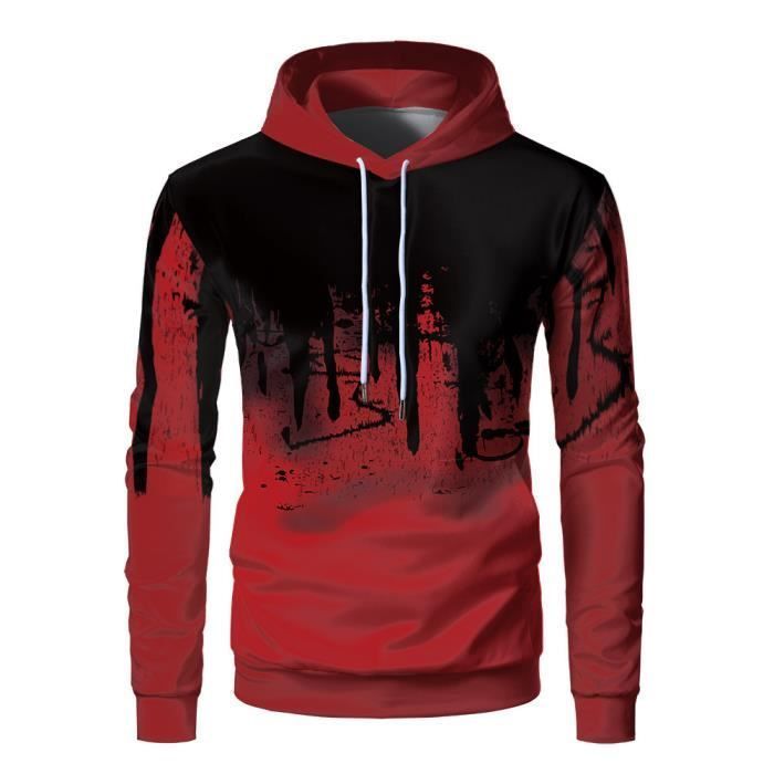 Chándal para hombre - Ropa deportiva - Conjunto de jogging deportivo - Rojo - Manga larga - Fitness