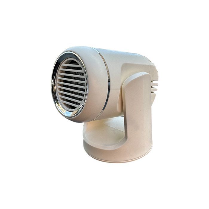 Souffleur d'air chaud portable 24V, désembueur et ventilateur, adapté aux camping-cars et à une utilisation hivernale (blanc).