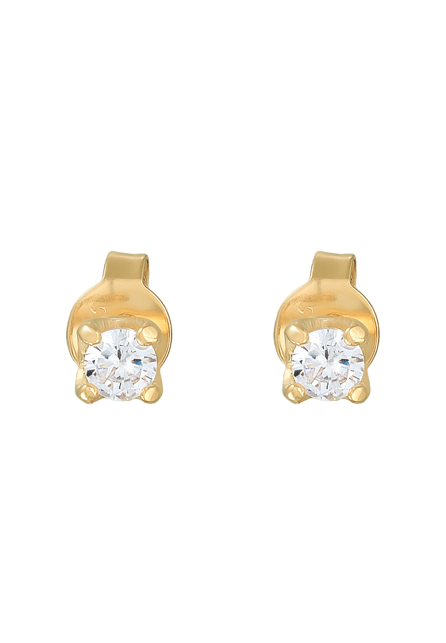 Elli PREMIUM Elli PREMIUM Boucles d'oreilles Femmes Clous d'oreilles Solitaire Basic avec Mossanite en argent sterling 925