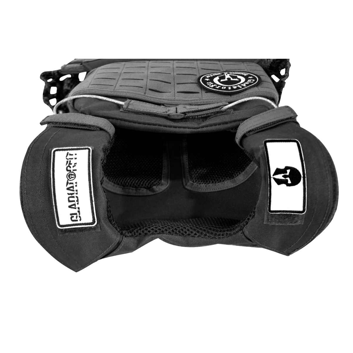  Verzwaarde vest met een gewichtsschijf van 1,5 kg.