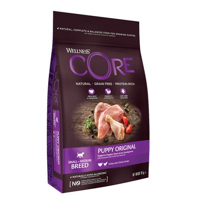Wellness Core tørrfôr til små og mellomstore valper