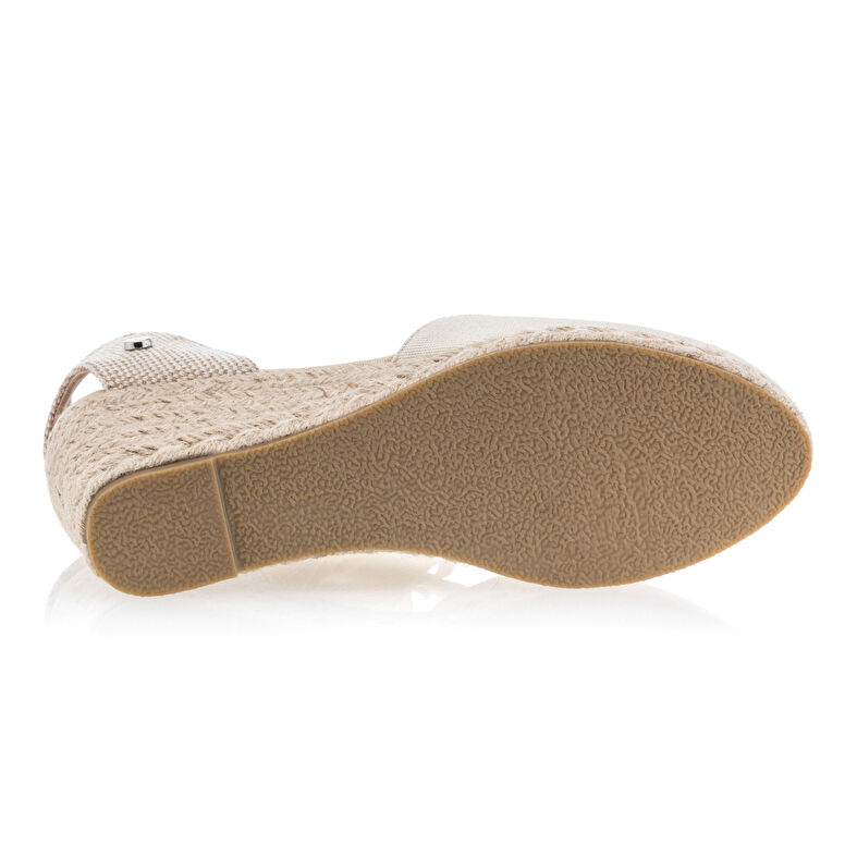 Dámské béžové espadrilky s lanovou podrážkou