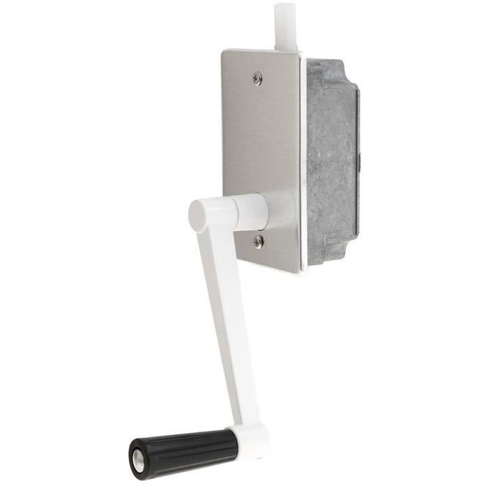 Shutter accessory - Hand crank winch - Aluminum - Recessed - 40 kg max - Gray