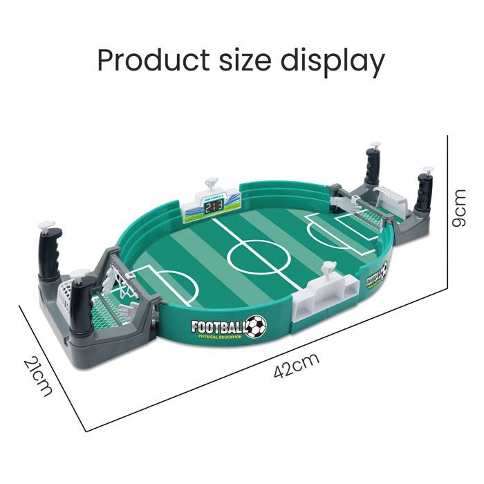 Tafelvoetbaltafel van 42 cm, kindertafelvoetbaltafel, met 6 ballen, geschikt voor kinderen, tieners en volwassenen, voor thuis of in de speelkamer.