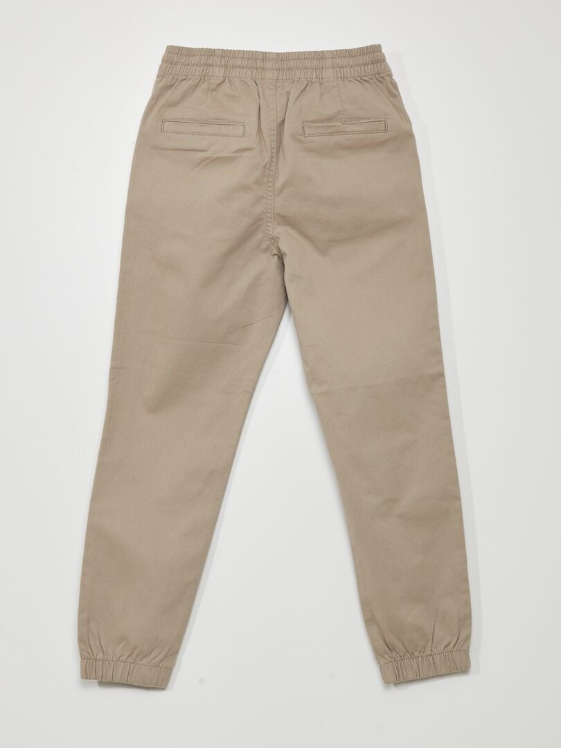 Joggingbroek met elastische tailleband - GRIJS