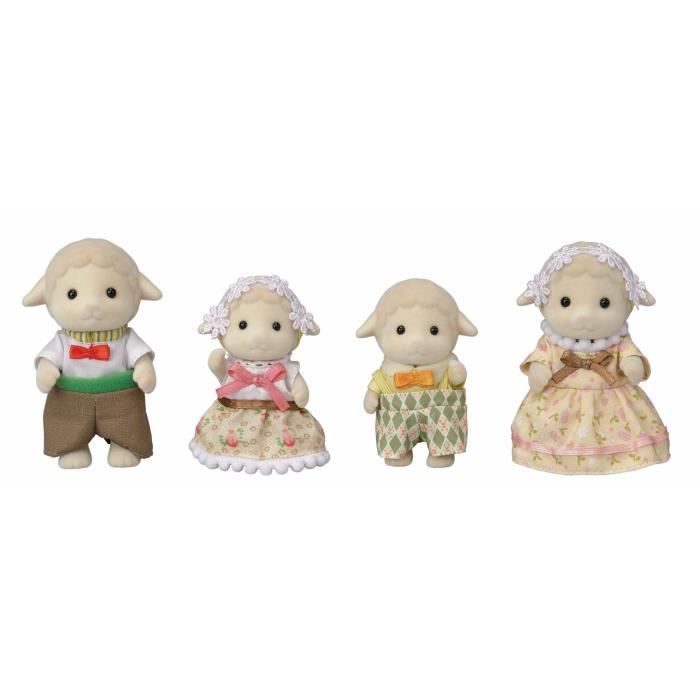 SYLVANIAN FAMILIES - Famiglia di pecore - 4 figure accuratamente vestite e in posa