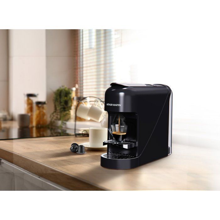 Machine à café à capsules - ARTHUR MARTIN - AMN230N - Expresso & Lungo - 1400 W - Noir