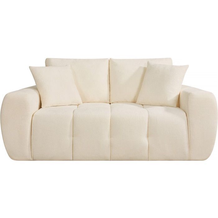 Canapé droit en tissu style bubble 