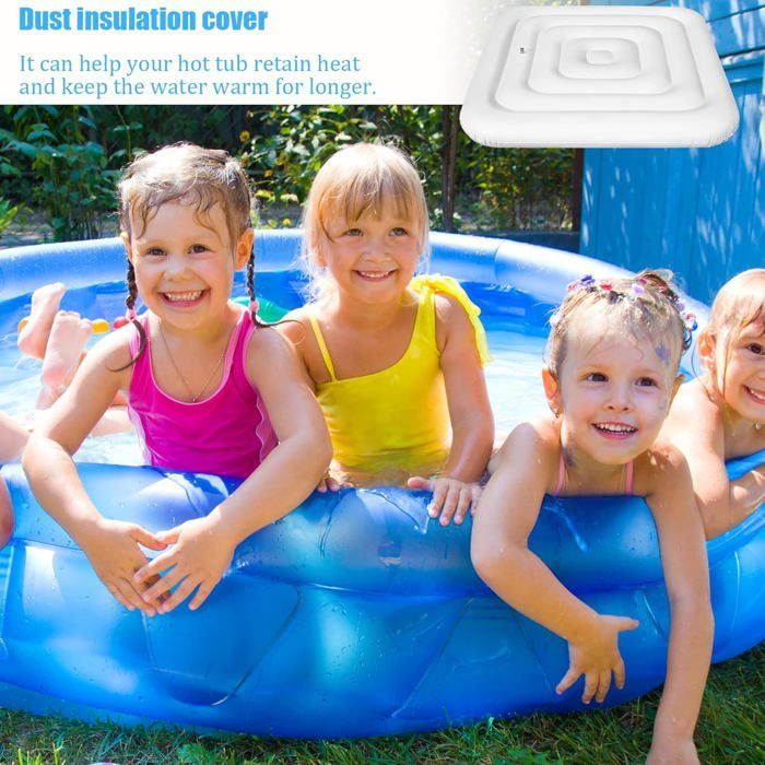 Inflatable cover for square spa - Nosheir - Diameter 135 cm - Quick inflation valve - Easy deflation valve