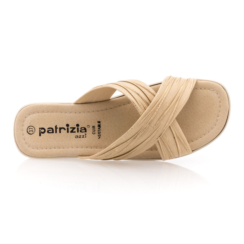 Pantuflas beige para mujer