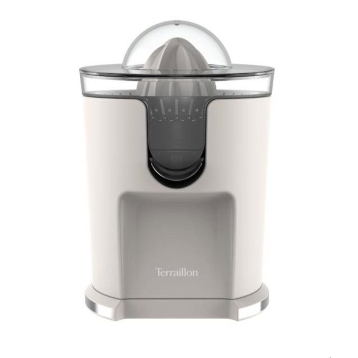 Presse agrumes électrique -  Terraillon - SUNRISE - 160W - 2 cônes - FIltre inox - Bec verseur inox  anti-gouttes