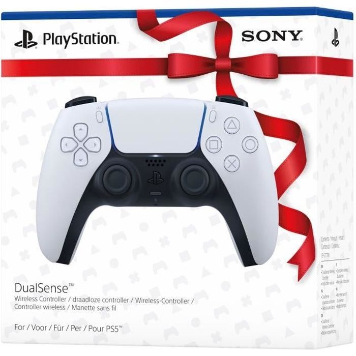 Controller wireless DualSense per PS5, colore bianco, confezione regalo - PlayStation ufficiale