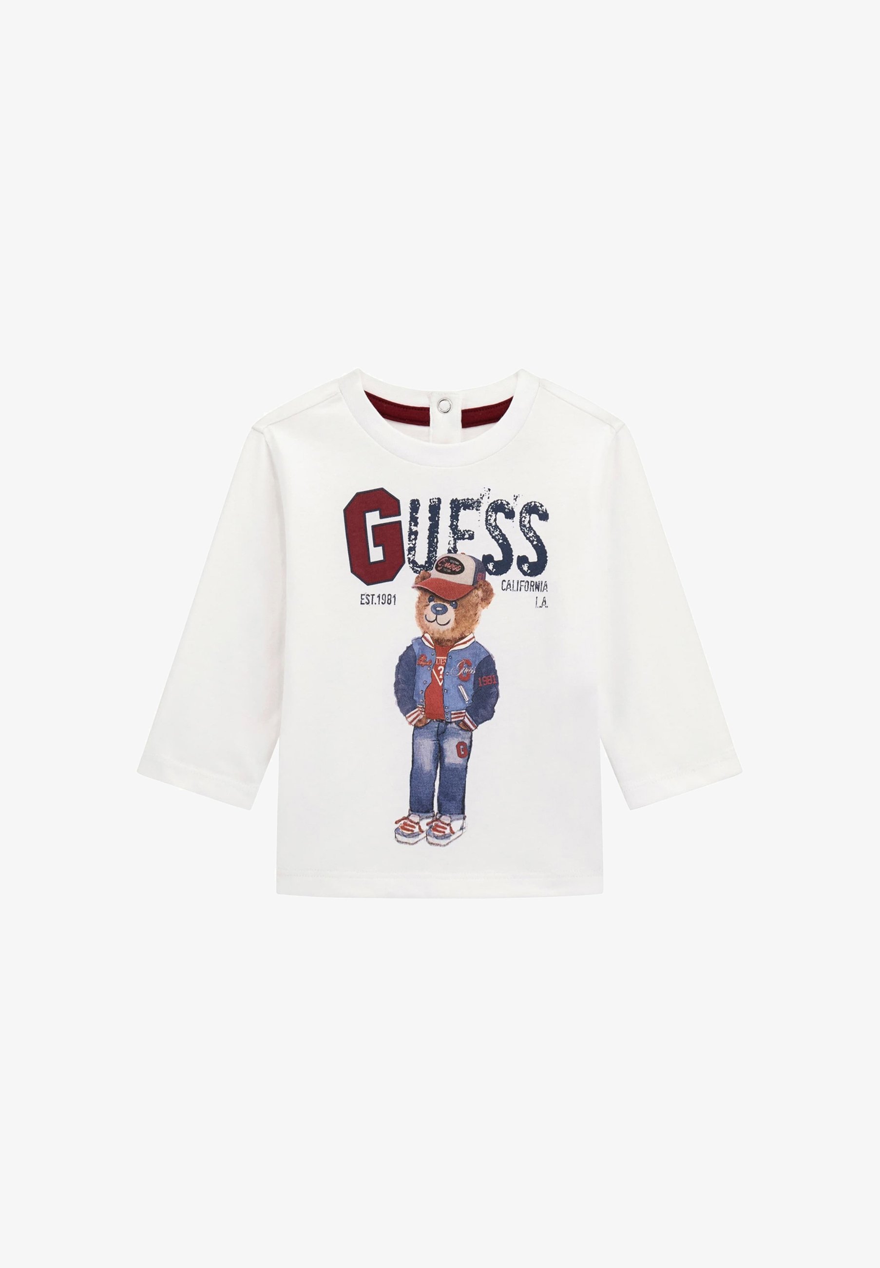 Guess BEDRUCKTES - Top met lange mouwen - weiß