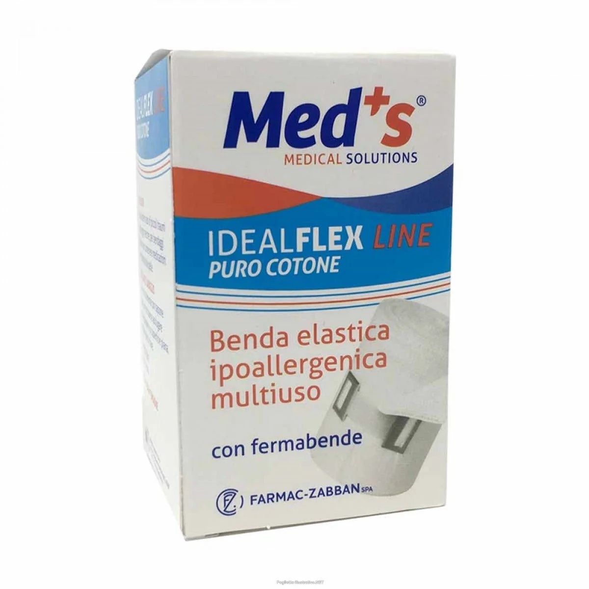 Bandage élastique en coton FARMAC-ZABBAN Med's Ideal Flex 10 cm