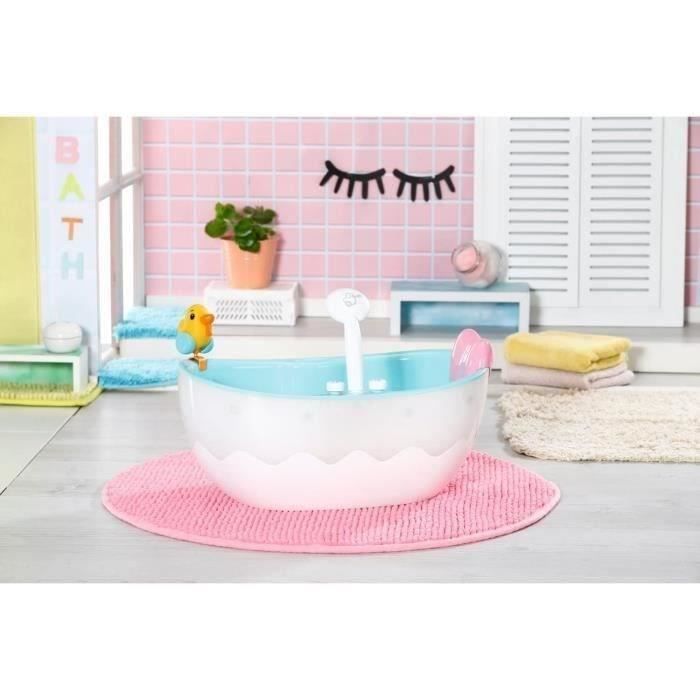 BABY BORN - Baignoire pour poupée - Effets lumineux et sonores - Canard de bain amovible - Dès 3 ans et plus