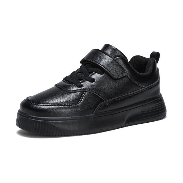 Zapatillas INSFITY para niños - Zapatillas clásicas con cierre de velcro y suela gruesa antideslizante - Negras