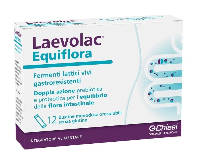 LAEVOLAC Laevolac Equiflora Voedingssupplement voor het herstellen van de darmflora 12 zakjes