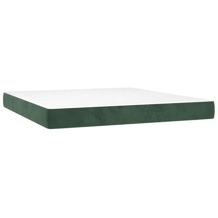 Bed met lattenbodem en matras - Donkergroen - 180x200cm - Fluweel - Maximale ontspanning
