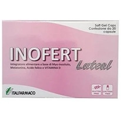 ITALFARMACO Inofert Luteal 20 Weichgelkapseln Nahrungsergänzungsmittel mit Myo-Inositol