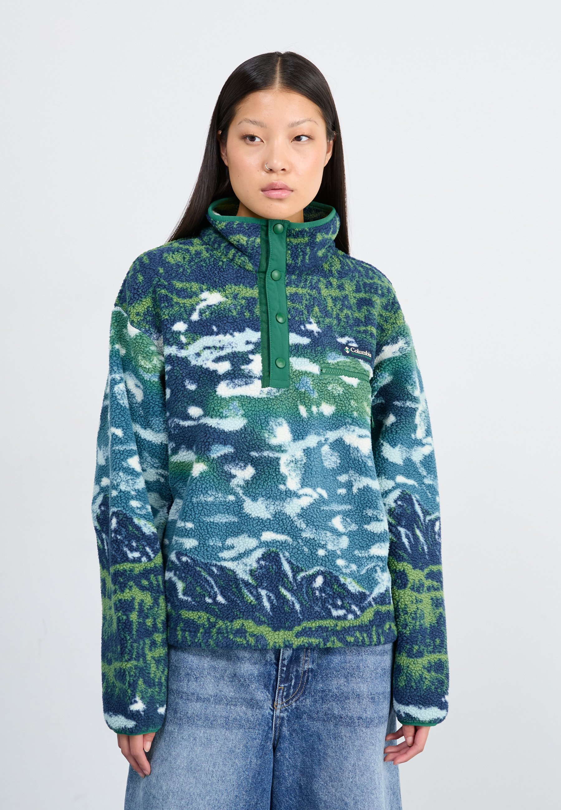 Columbia HELVETIA™ II HALF SNAP - Fleece jumper - everblue sisters/rain forest