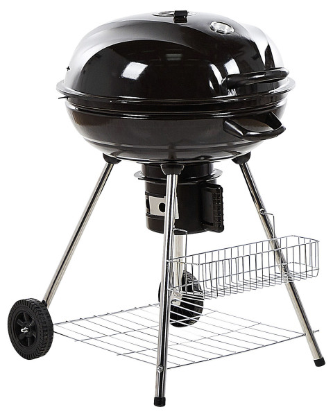 Ogrodowy grill węglowy z termometrem ma kółkach