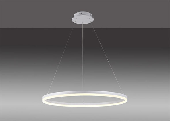Κρεμαστό φωτιστικό LED Titus, Ø 80 cm, λευκό