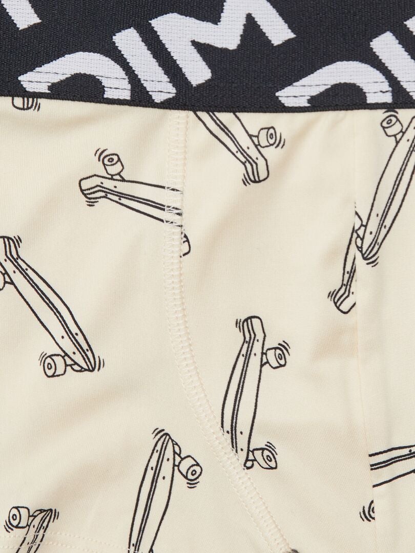 Conjunto de 2 cuecas boxer estampadas - BEGE