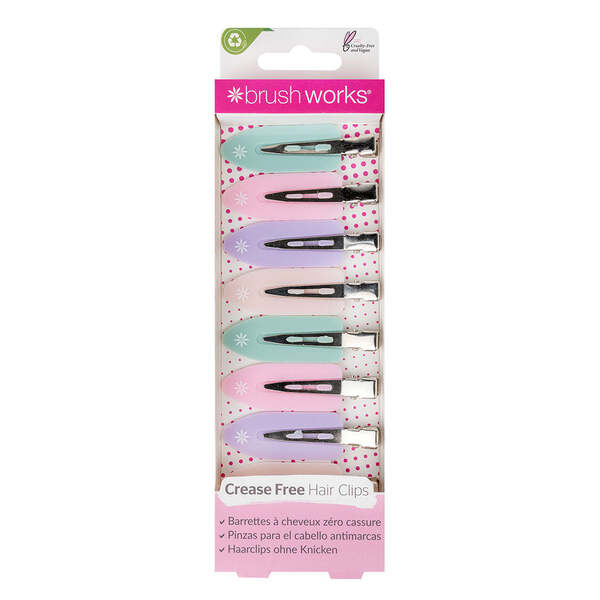 Presilhas de cabelo Brushworks sem vinco (pacote com 8)