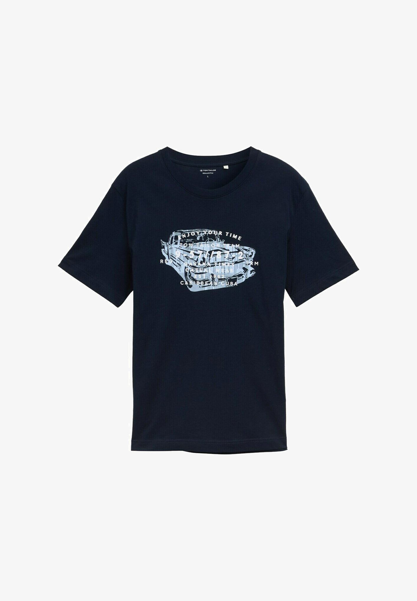TOM TAILOR MIT PRINT - Bedrucktes T-Shirt - Himmelblau
