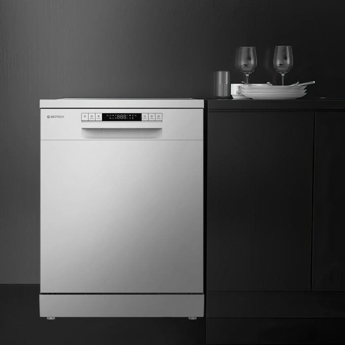GEDTECH - Lavastoviglie a libera installazione bianca, 14 coperti, GLV1446WH - Avvio ritardato - Eco - Rapido - 46 dB