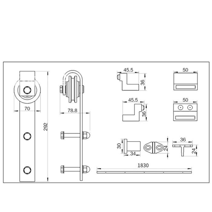 Sliding door, YQINGMAOY, minimalist style, hardware, black finish