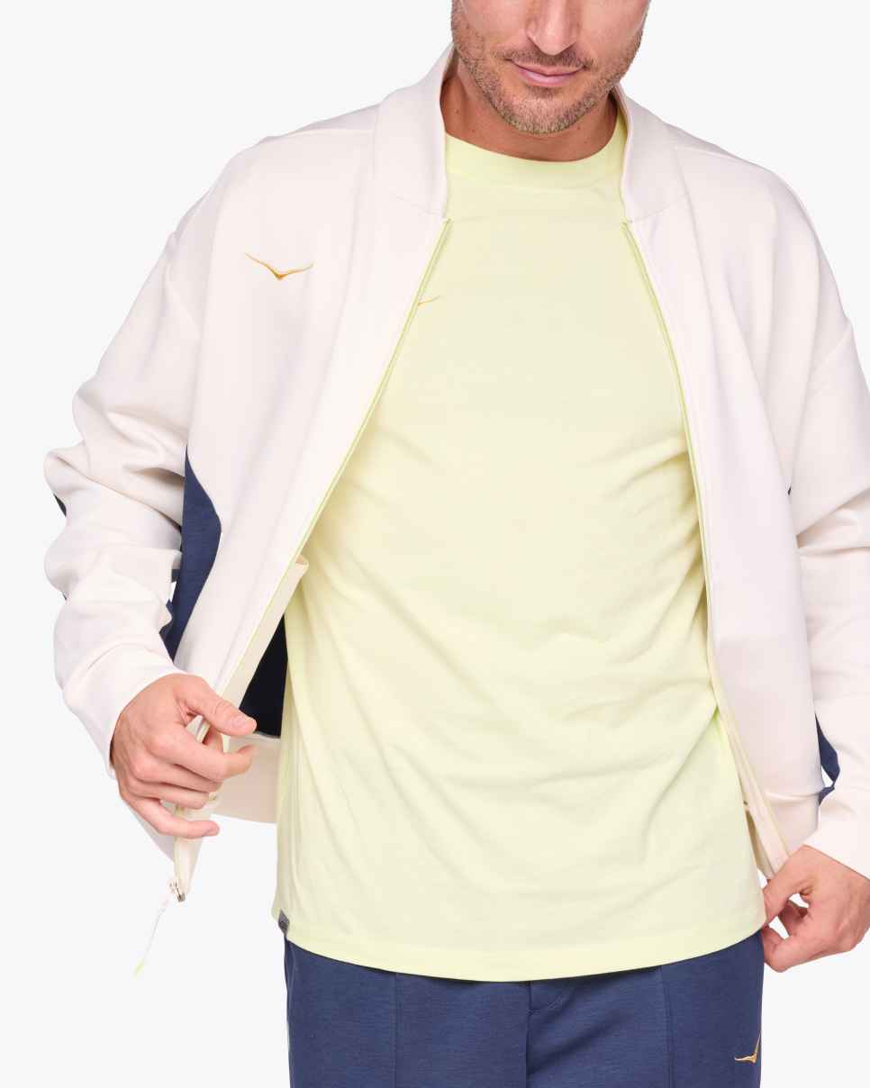 HOKA Chaqueta de punto Kaitoro color alabastro/azul marino universitario